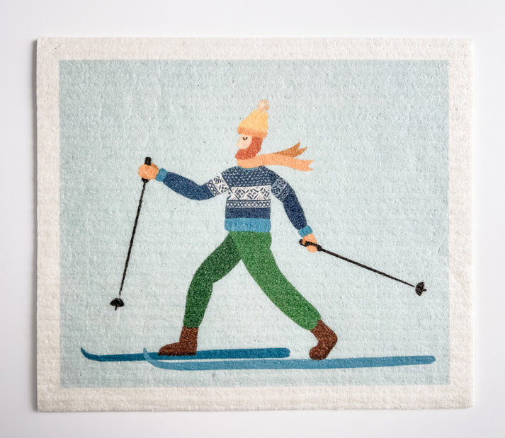 Dishcloth - Skier Green