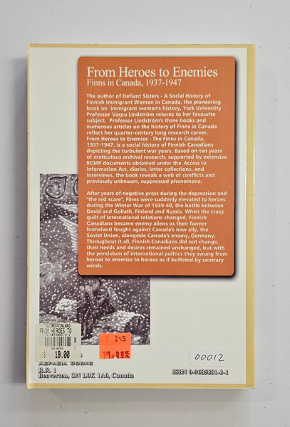 From Heros to Enemies, Finns in Canada 1937-1947