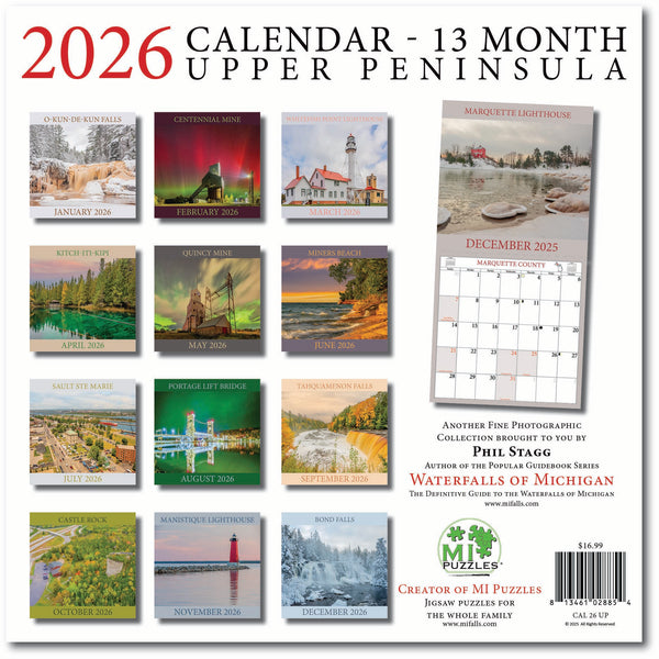 2026 Upper Peninsula Calendar