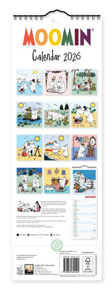 Moomin Slim Wall Calendar 2026