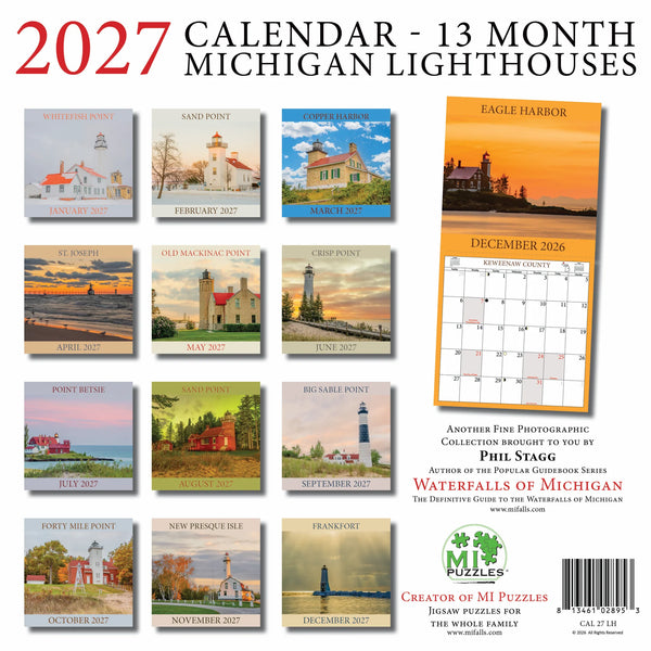 2027 Michigan Lighthouses Calendar