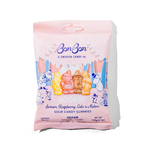 Moomin Lemon, Raspberry, Cola, and Melon Sour Candy Gummies