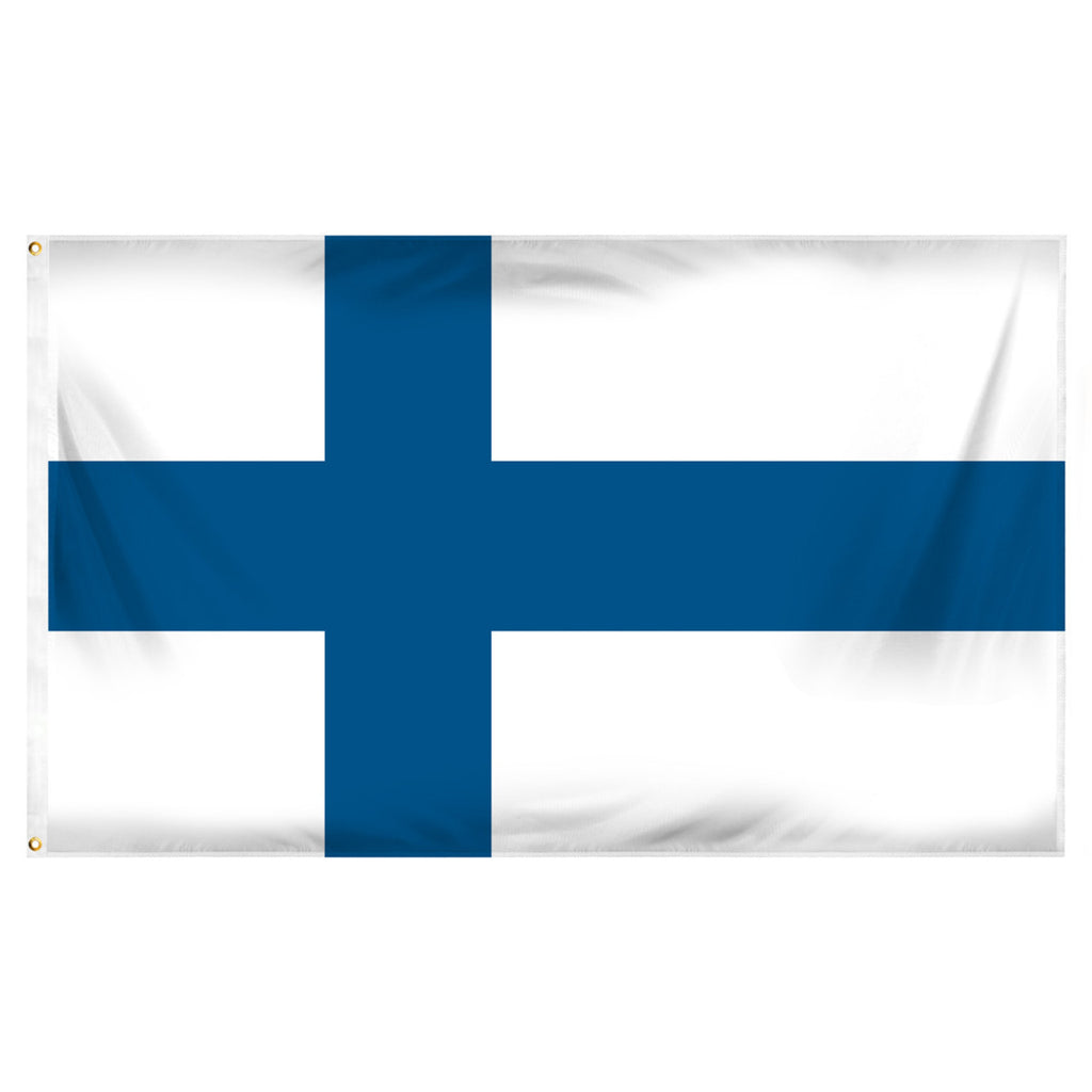 thumbnail image 2 of 3x5 Finland Flag – Suomen Tasavalta – Polyester With Brass Grommets – Trade Winds 2 of 5