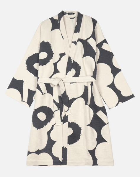 Unikko Bath Robe - Charcoal - M