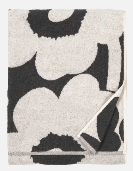 Unikko Hand Towel - Charcoal