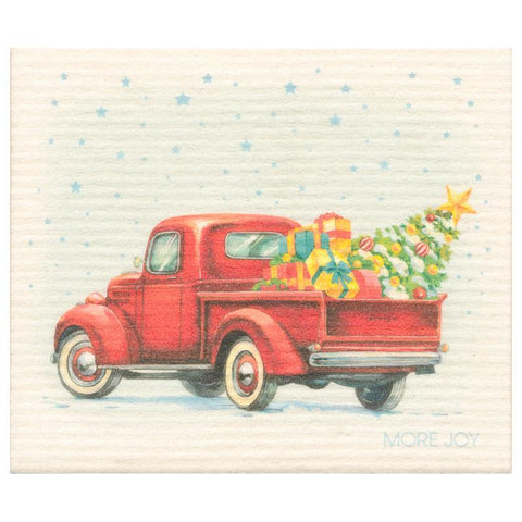Dishcloth - Vintage Christmas Car