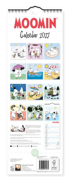 Moomin Slim Wall Calendar 2027