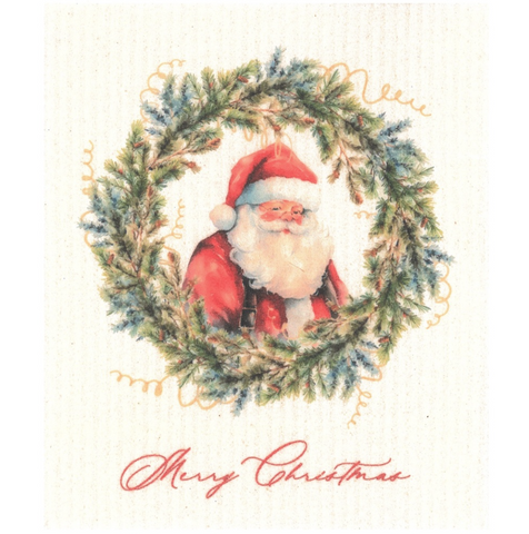 Dishcloth - Santa Merry Christmas